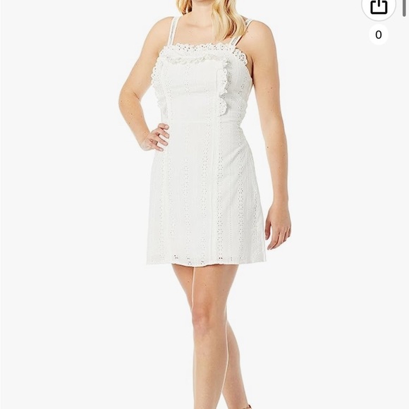 Finders Keepers Dresses & Skirts - Finders keepers white eyelet lace open back mini dress women’s small